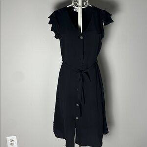Monteau Black Button Down Dress